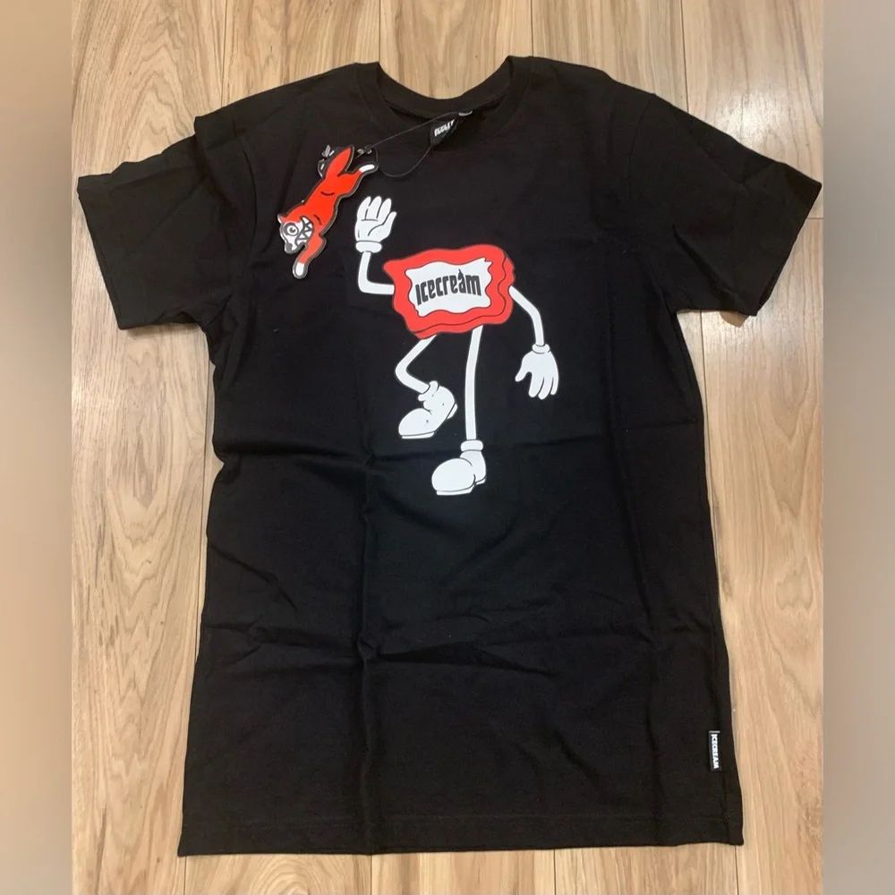 Ice Cream Men’s Wave Short Sleeve Tee, Black